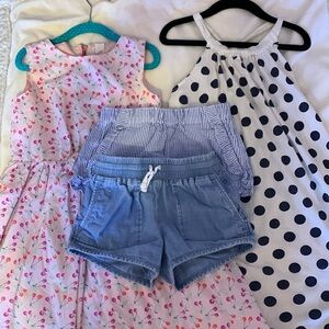 Bundle of Crewcuts dresses and shorts size 6